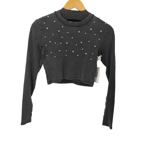 ザラ ZARA ラインストーン L/S トップス レディース import:M