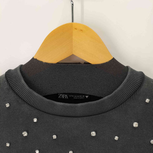 ザラ ZARA ラインストーン L/S トップス レディース import:M
