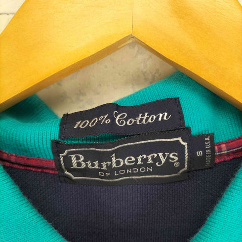 バーバリーズ BURBERRYS USA製 ワンポイント刺繍 半袖ポロシャツ メンズ JPN:S