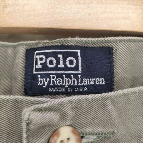 ポロバイラルフローレン Polo by RALPH LAUREN USA製 2タック コットンチノショーツ メンズ