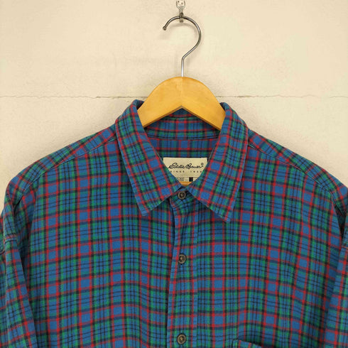 エディーバウアー Eddie Bauer 90S 白タグ チェックネルシャツ メンズ XL