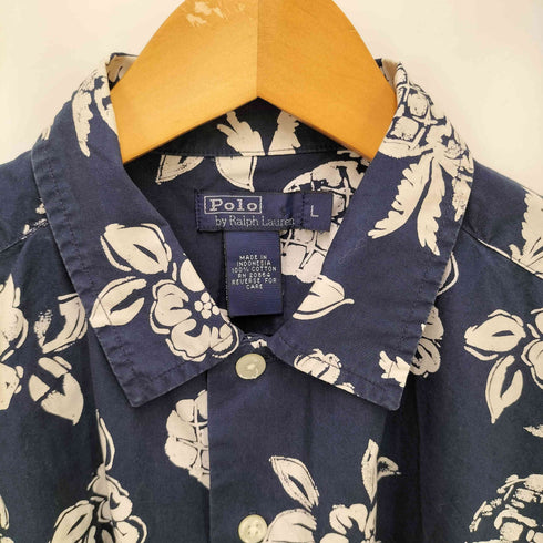 ポロバイラルフローレン Polo by RALPH LAUREN トロピカル 花 柄 S/S レギュラーカラー シャツ メンズ import:L