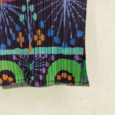 プリーツプリーズイッセイミヤケ PLEATS PLEASE ISSEY MIYAKE 16AW 花火 総柄 プリーツ カットソー レディース JPN:3
