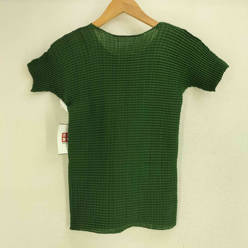 イッセイミヤケ ISSEY MIYAKE 07AW ヘンプ ストレッチ プリーツ 半袖カットソー レディース JPN:M