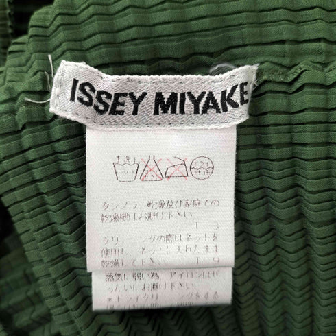 イッセイミヤケ ISSEY MIYAKE 07AW ヘンプ ストレッチ プリーツ 半袖カットソー レディース JPN:M