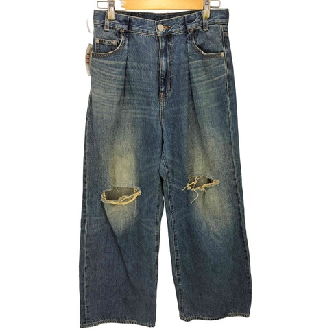 ロデオクラウンズワイドボウル RCWB/RODEO CROWNS WIDE BOWL 24AW タックワイドクラッシュデニムパンツ レディース JPN:M