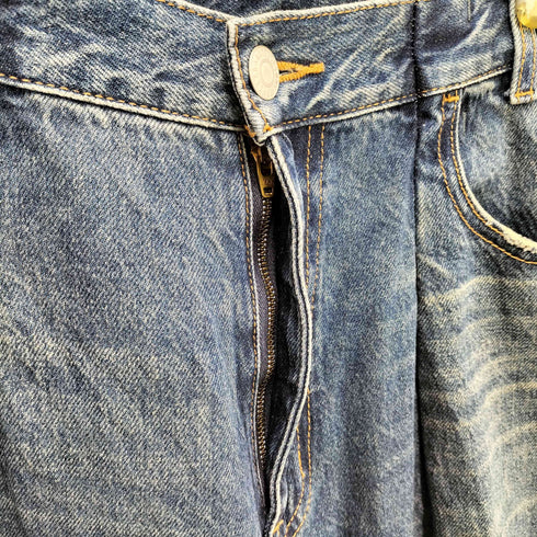 ロデオクラウンズワイドボウル RCWB/RODEO CROWNS WIDE BOWL 24AW タックワイドクラッシュデニムパンツ レディース JPN:M