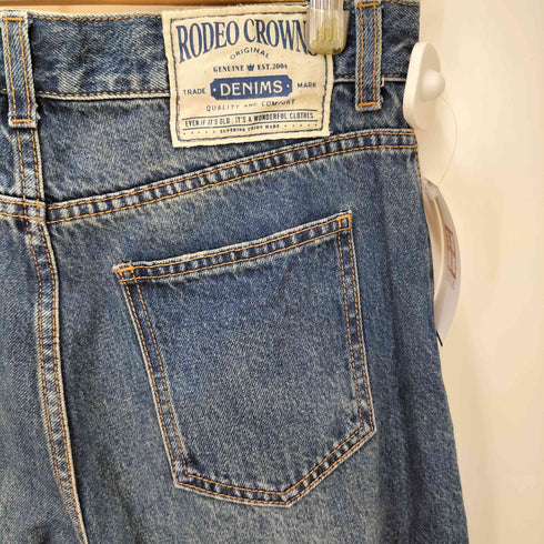 ロデオクラウンズワイドボウル RCWB/RODEO CROWNS WIDE BOWL 24AW タックワイドクラッシュデニムパンツ レディース JPN:M