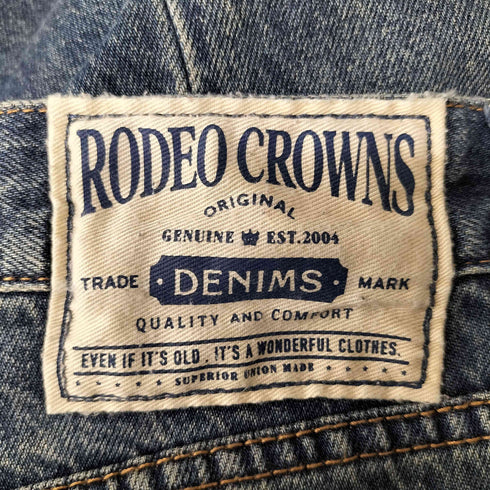 ロデオクラウンズワイドボウル RCWB/RODEO CROWNS WIDE BOWL 24AW タックワイドクラッシュデニムパンツ レディース JPN:M