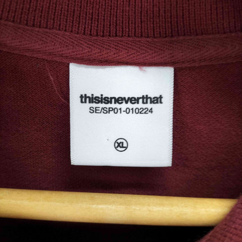 ディスイズネバーザット thisisneverthat ロゴ刺繍 長袖ポロシャツ メンズ XL