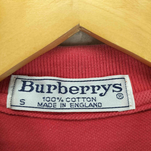 バーバリーズ BURBERRYS イングランド製 ワンポイント刺繍半袖 ポロシャツ メンズ JPN:S