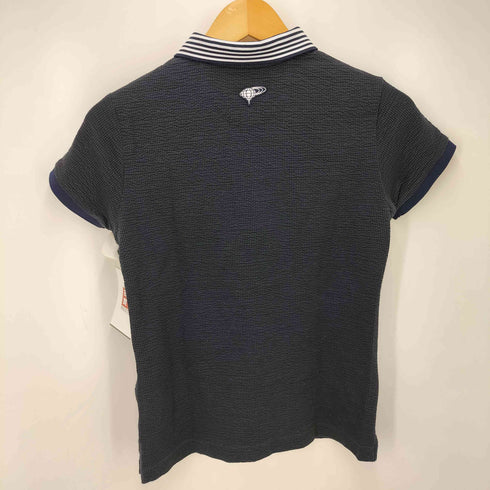 ビームス BEAMS GOLF 襟裏ロゴ シアサッカー ポロシャツ レディース JPN:S