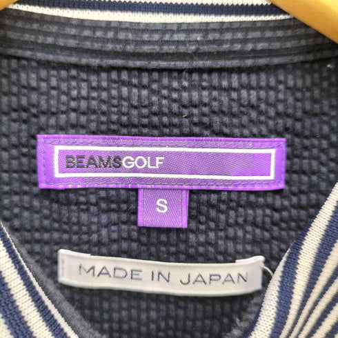 ビームス BEAMS GOLF 襟裏ロゴ シアサッカー ポロシャツ レディース JPN:S