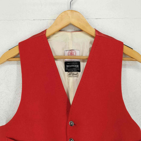 ジェイプレス J.PRESS 80s BELVOIR BY PHILLIPS&PIPER シルバーボタン ウールベスト メンズ