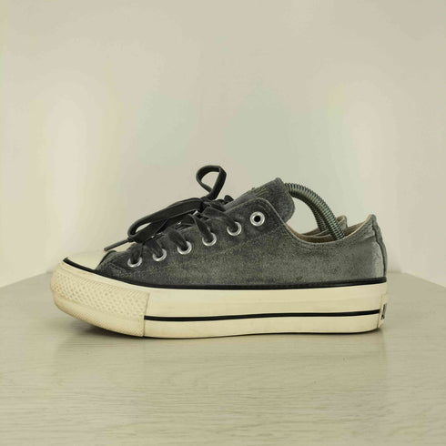 コンバース CONVERSE ALL STAR PLTS VELVET OX オールスター ベルベット プラットフォーム スニーカー レディース JPN:23.5