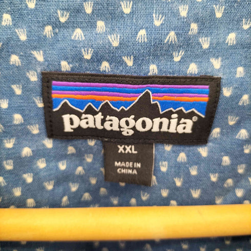 パタゴニア patagonia 17SS コットン総柄ハーフボタンS/Sシャツ メンズ import:XXL