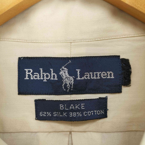 ラルフローレン RALPH LAUREN BLAKE シルク コットン ヘリンボーン柄 ボタンダウン 長袖シャツ メンズ