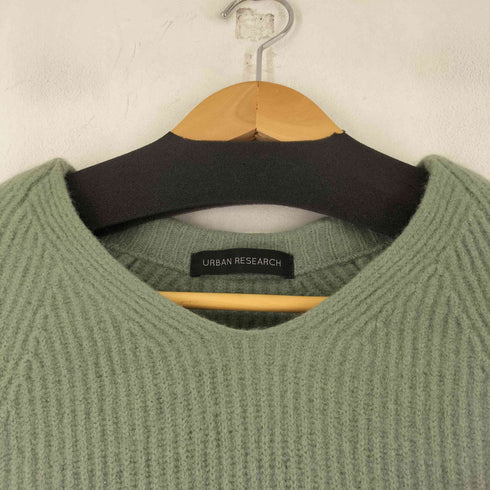 アーバンリサーチ URBAN RESEARCH AIRWOOL畦Vネックプルオーバー レディース FREE