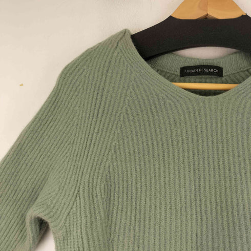 アーバンリサーチ URBAN RESEARCH AIRWOOL畦Vネックプルオーバー レディース FREE