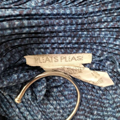 プリーツプリーズイッセイミヤケ PLEATS PLEASE ISSEY MIYAKE 99SS デニム転写プリント プリーツ S/S カットソー / スカート セットアップ レディース トップス3/スカート2
