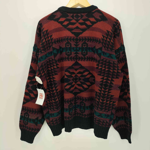 Impact 90S 総柄 マルチカラー ニットセーター メンズ import:XL