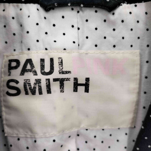 ポールスミス Paul Smith PINK ドット柄 裏地ドット 背抜き 2B テーラード ジャケット レディース 40