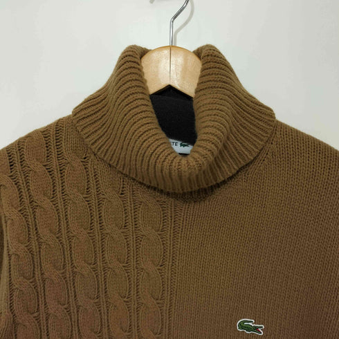 ラコステ LACOSTE アシンメトリータートルネックニットセーター メンズ import:S