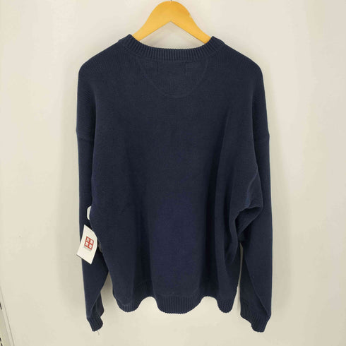 エディーバウアー Eddie Bauer 90S 黒タグ Vガゼットコットンニット メンズ import:L