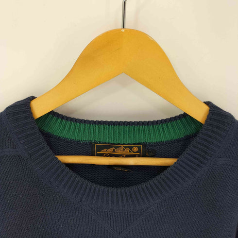 エディーバウアー Eddie Bauer 90S 黒タグ Vガゼットコットンニット メンズ import:L