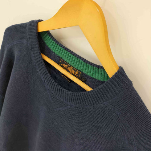 エディーバウアー Eddie Bauer 90S 黒タグ Vガゼットコットンニット メンズ import:L