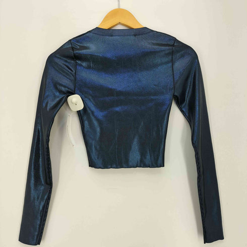 ザラ ZARA クロップド メタリックトップス レディース import:XS