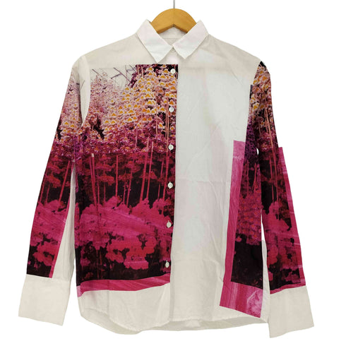 ピーエスポールスミス PS Paul Smith フォトプリント コットンシャツ レディース JPN:38