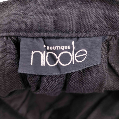 ニコル NICOLE リネン サイドジップ タックデザイン スカート レディース