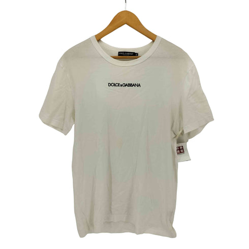 ドルチェアンドガッバーナ DOLCE&GABBANA ロゴ刺繍 S/S クルーネック Tシャツ メンズ EUR:48