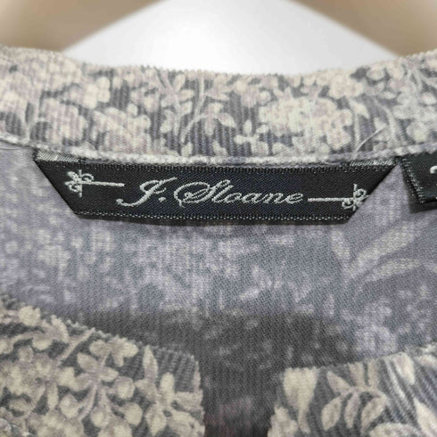 ジェイスローアン J.Sloane ボタニカル柄 コーデュロイ L/S ワンピース レディース JPN:2