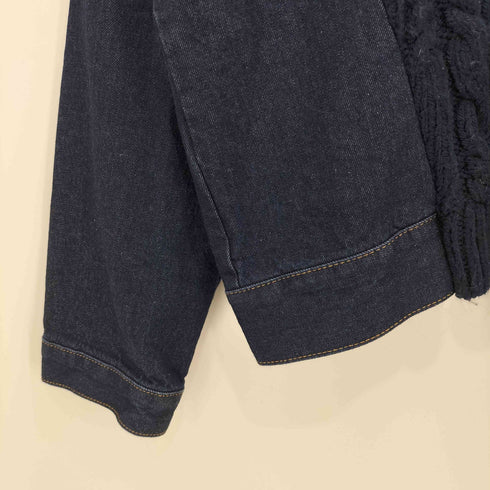 ザラ ZARA コントラスト ニット&デニム セーター レディース import:M