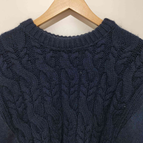 ザラ ZARA コントラスト ニット&デニム セーター レディース import:M