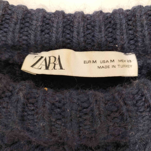 ザラ ZARA コントラスト ニット&デニム セーター レディース import:M