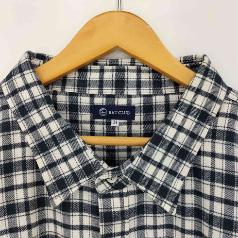 B&TCLUB ポリコットンL/Sチェックシャツ メンズ X4