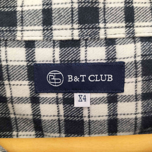 B&TCLUB ポリコットンL/Sチェックシャツ メンズ X4