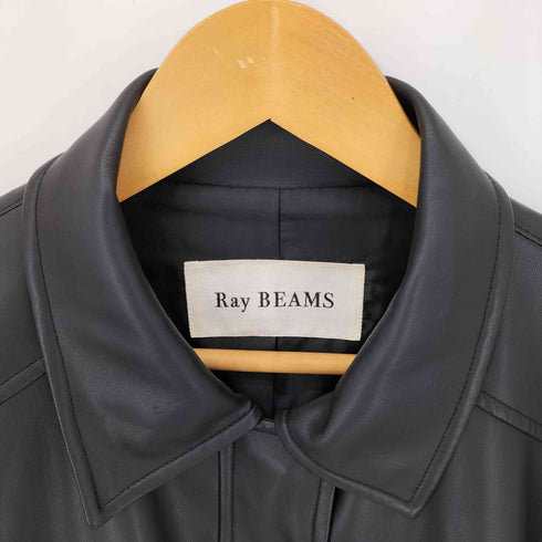 レイビームス Ray BEAMS 22AW フェイク レザー ブルゾン レディース