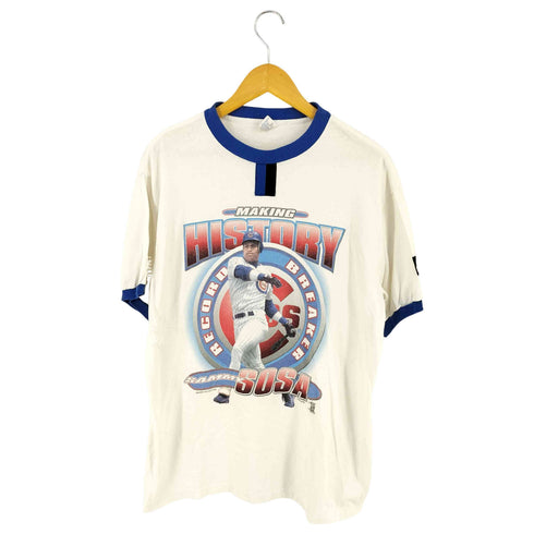 スターター STARTER USA製 SAMMY SOSA レコード クルーネックTシャツ メンズ import:L