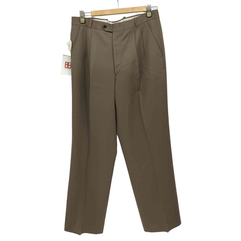 Mario Zegna イタリア製 PUREWOOL 2タック ワイドスラックス メンズ 32