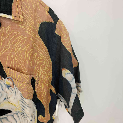 オーシャンパシフィック Ocean Pacific 70S 波タグ 虎 アロハシャツ メンズ import:M