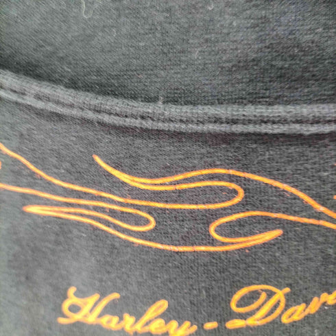 ハーレーダビッドソン HARLEY-DAVIDSON フレイムプリント変形L/Sカットソー レディース JPN:XL