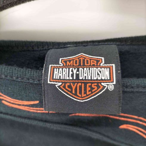 ハーレーダビッドソン HARLEY-DAVIDSON フレイムプリント変形L/Sカットソー レディース JPN:XL