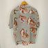 chic design 虎 レーヨンオープンカラーシャツ メンズ import:M
