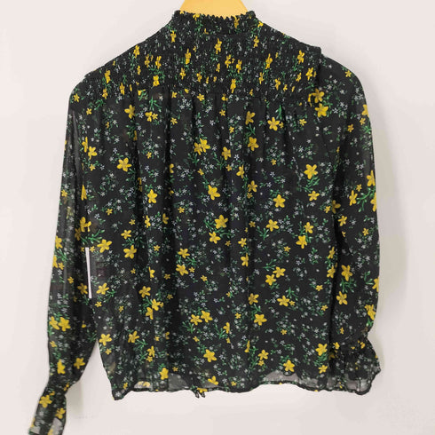 ザラ ZARA フリルデザイン花柄L/Sブラウス レディース import:M