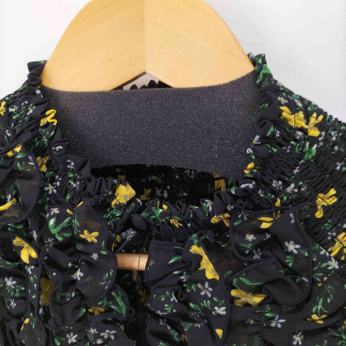 ザラ ZARA フリルデザイン花柄L/Sブラウス レディース import:M