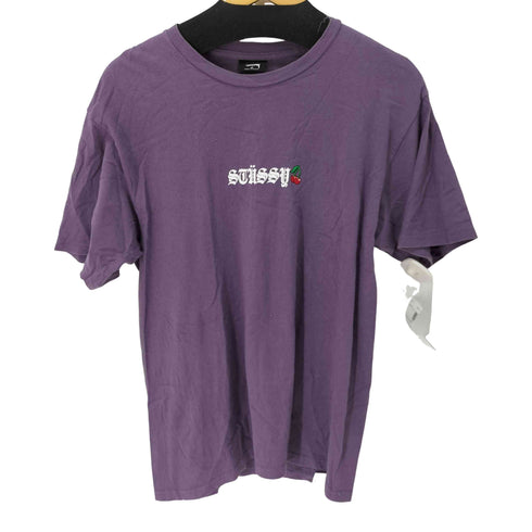 ステューシー Stussy Cherry Embroidered Purple T Shirt レディース import:M